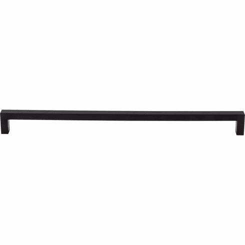 Top Knobs M2138 Square Bar Pull 12 5/8 Inch CC Flat Black