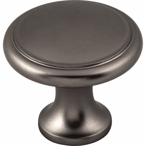 Top Knobs M2196 Ringed Knob 1 1/8 Inch Ash Gray