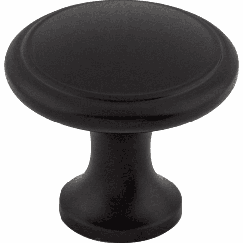 Top Knobs M378 Ringed Knob 1 1/8 Inch Flat Black