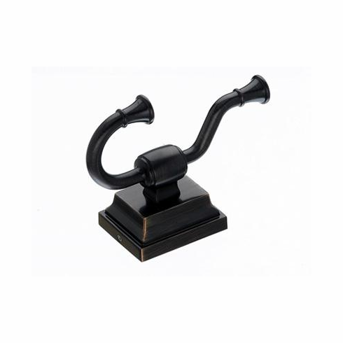 Top Knobs STK2TB Stratton Bath Double Hook Tuscan Bronze