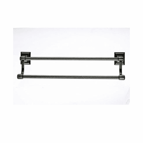 Top Knobs STK7AP Stratton Bath 18" Double Towel Bar - Antique Pewter AP