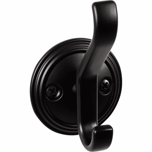 Top Knobs TK1061BLK Reeded Wall Hooks BLK