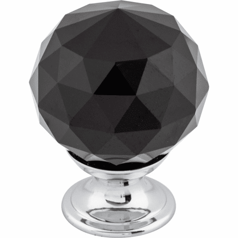 Top Knobs TK116PC Black Crystal 1 3/8" Diameter Round Knob PC