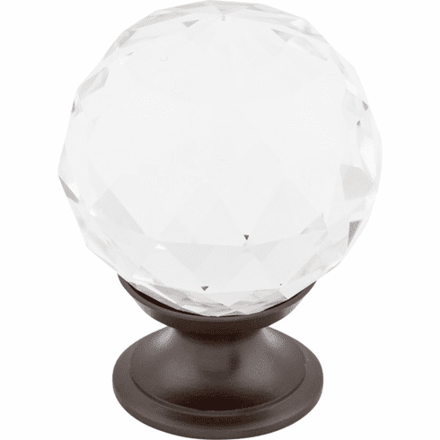 Top Knobs TK126ORB Clear Crystal 1 3/8" Diameter Round Knob ORB