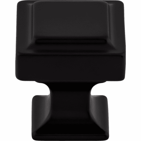 Top Knobs TK701BLK Ascendra 1 1/8" Length Square Knob BLK