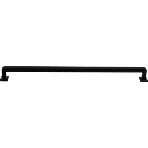 Top Knobs TK708BLK Ascendra 12" Center to Center Bar pull BLK