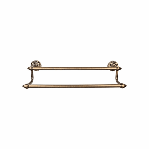 Top Knobs TUSC7GBZ Tuscany Bath 18" Double Towel Bar - German Bronze GBZ