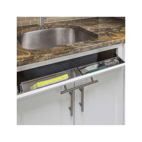 TOSS14S-R 14-13/16" Shallow Sink Tipout Tray Pack. Stainless Steel