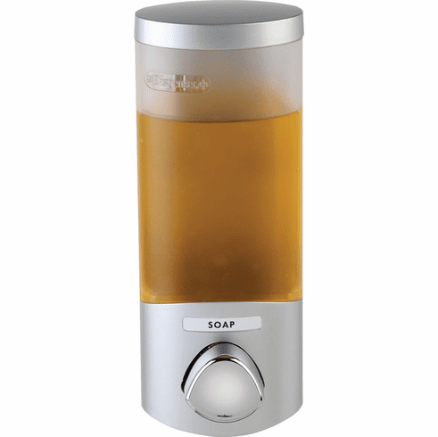 UNO 76134-1 Satin Silver, Translucent Container with Chrome Buttons Bath Dispenser