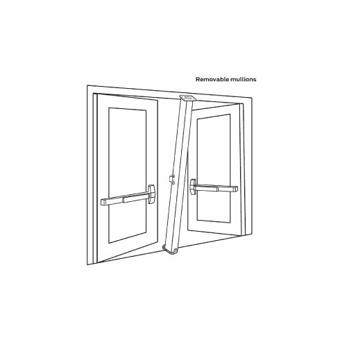 VON DUPRIN 4954-7FT2IN-28 Removable Steel Mullion 49547FT2IN28 4954 7FT2IN 28