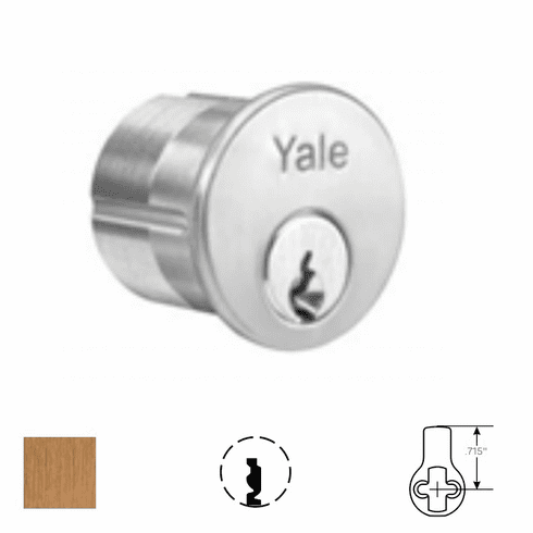 YALE COMMERCIAL 1152-1-1/8-GB-612 1152 Standard Mortise Cylinder For Cast Iron 115211/8GB612 1152 1 1/8 GB 612