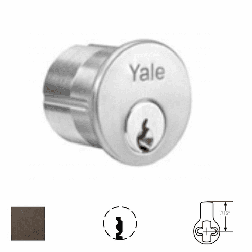 YALE COMMERCIAL 1152-1-1/8-GB-613E 1152 Standard Mortise Cylinder For Cast Iron 115211/8GB613E 1152 1 1/8 GB 613E
