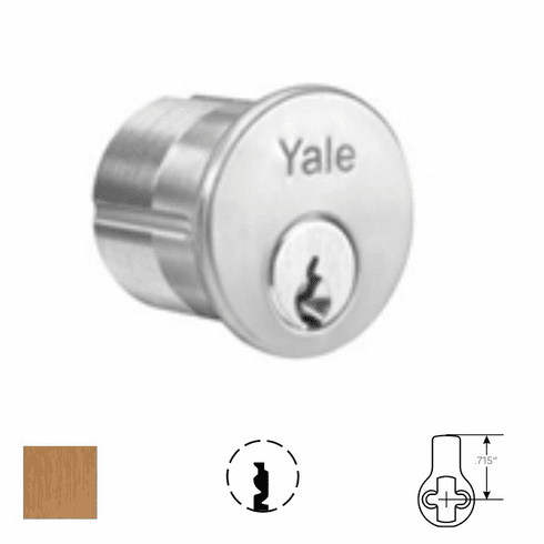 YALE COMMERCIAL 1152-1-1/8-SB-612 1152 Standard Mortise Cylinder For Cast Iron 115211/8SB612 1152 1 1/8 SB 612