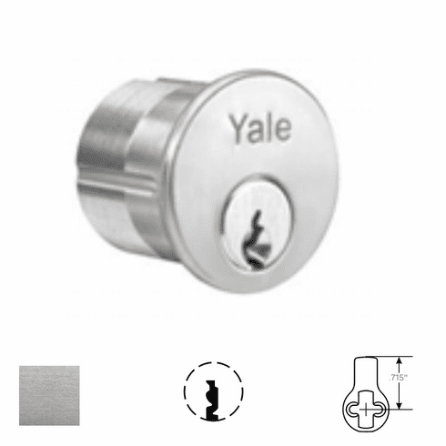 YALE COMMERCIAL 1152-1-1/8-SB-626 1152 Standard Mortise Cylinder For Cast Iron 115211/8SB626 1152 1 1/8 SB 626