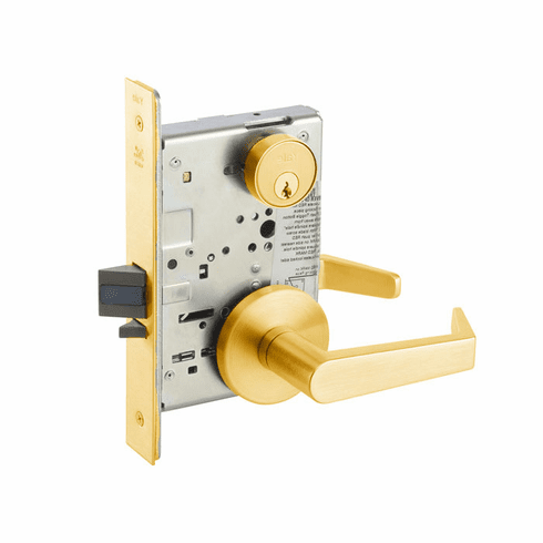 YALE COMMERCIAL AUR-8861FL-605 8861Fl Mortise Dormitory Or Storeroom Lever Lockset AUR8861FL605 AUR 8861FL 605