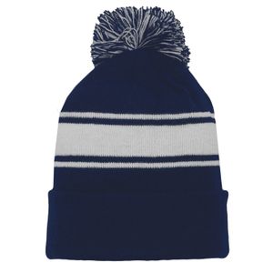 Athletic Knit A1830-216 Navy / White Striped Hockey Toque