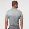 Adidas Golf A213 Mens Heathered 3-Stripe UPF 30+ Polo