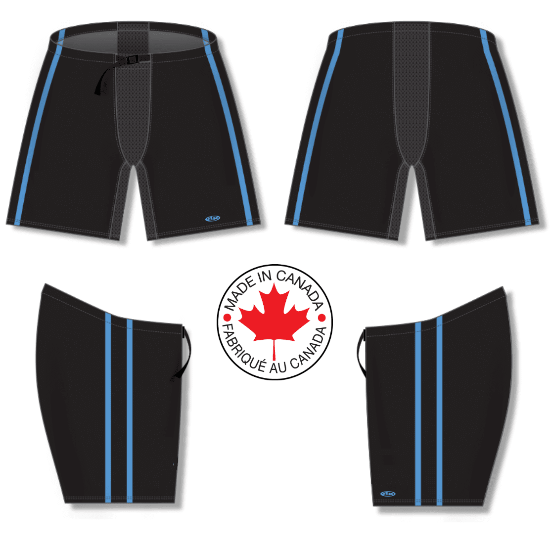 Custom Hockey Shells Sewn Stripe Hockey Pant Shells AK H955