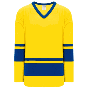 Athletic Knit H6400-257 House League Hockey Jersey - Maize / Royal