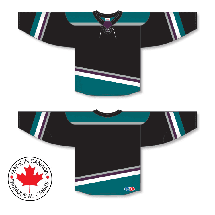 Maillot De Hockey Ducks - Athleticknit - Taille L Jeunesse - Fabriqué Au Canada - Occasion