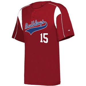 Alleson 7937 Pro 2-Button Wicking Baseball Jersey