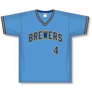 Brewers BA200BC Vintage V-Neck Baseball Jerseys