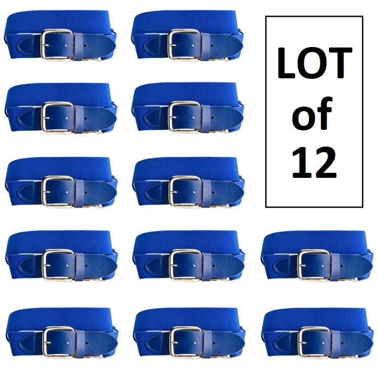 Adjustable Elastic Baseball Belt Nickle Buckle Bulk Lot 12