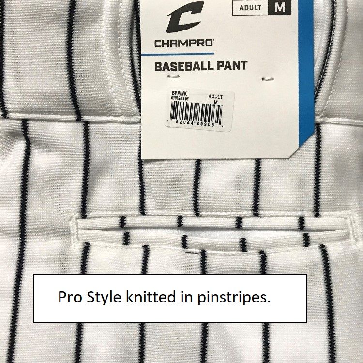 Champro Pinstripe Baseball Knickers Knicker Length Knitted In