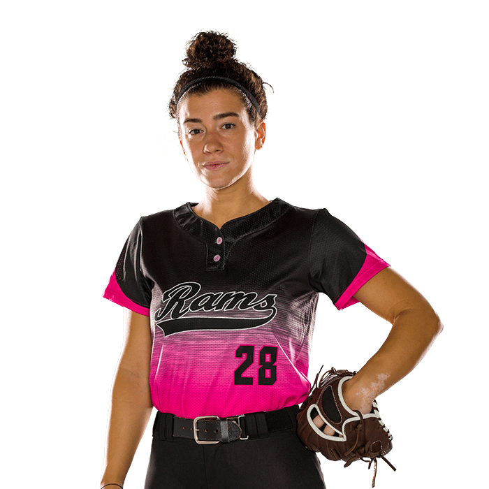 Sublimated 2 Button Softball Jerseys Chromagear JS47W Design Online