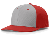 grey panel / red