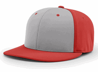 grey panel / red