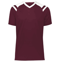 maroon / white