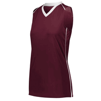 maroon / white