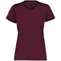 maroon / black