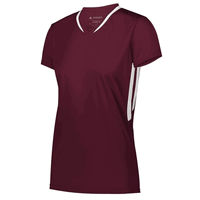 maroon / white