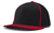 black / scarlet