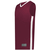 maroon / white