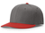 charcoal / red