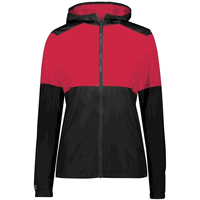 black / scarlet