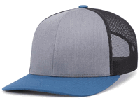 heather grey - light charcoal / ocean blue