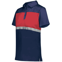 navy / scarlet
