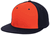 orange panel / navy