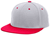 silver / red