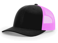 black / neon pink