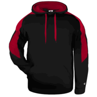 black / red