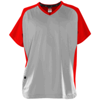 grey / red
