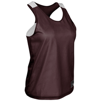 maroon / white