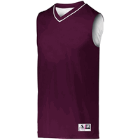 maroon / white