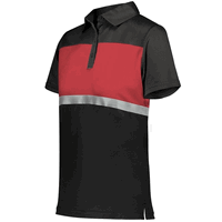 black / scarlet
