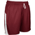 maroon / white